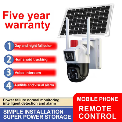 Cámara de seguridad inalámbrica de pastos con energía solar de 1080P para uso interior y exterior
