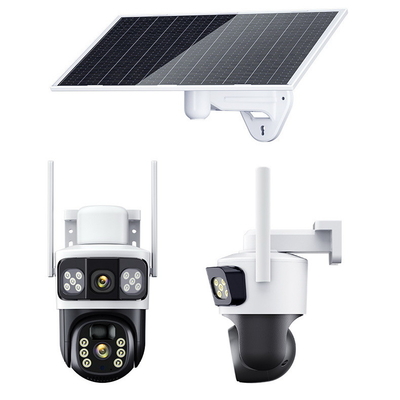 IOS / Android Compatible con energía solar cámara de visión nocturna exterior / interior cámara de circuito cerrado