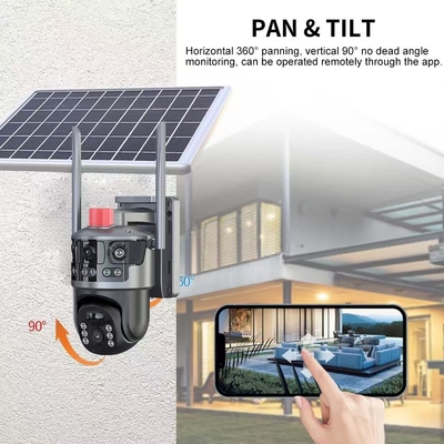 Cámara de seguridad con energía solar con visión remota a través del teléfono inteligente Cámara de energía solar