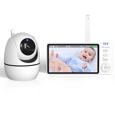 Monitor de cámara de bebé inalámbrico 1080p con audio bidireccional y monitoreo de temperatura ambiente