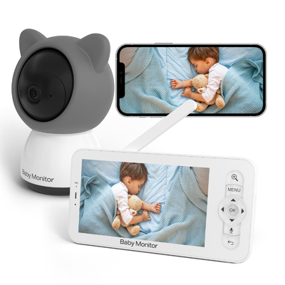 Monitoreo de cámara de bebé inteligente con sensor de temperatura Monitoreo de cámara de bebé de visión nocturna