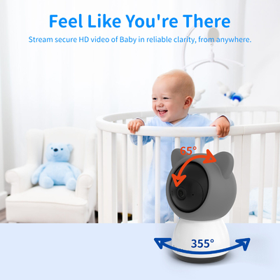 Monitor de cámara inteligente de cuidado de bebés 1080p con detección de movimiento de audio bidireccional